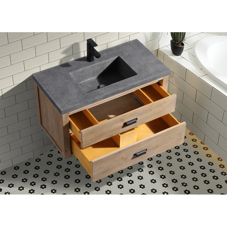 Gracie Oaks Asulf 36" Wallmounted Single Bathroom Vanity Set & Reviews